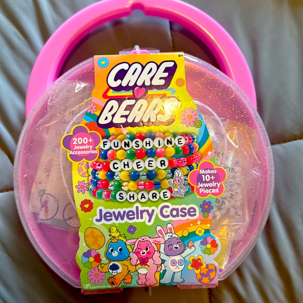 Care Bears Funshine Cheer Share Jewelry Case / bead set